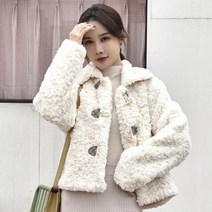 인조 밍크 플러시 코트 탑 양털 깎기 자켓 여성용 짧은 모피 통합 7XL 가을 겨울