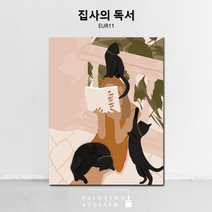 DIY 명화 그리기 유화 고흐 동물 해바라기 그림그리기 세트 보테니컬 색칠하기, EUR11