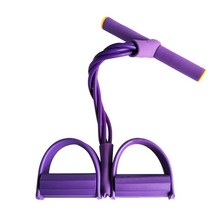 홈트레이닝 4 Resistanc 탄성 끌어 오기 밧줄 Exerciser Rower 배꼽 저항 밴드 홈 체육관 스포츠 훈련 피트 니스 장비에 대 한, [06] 보라색