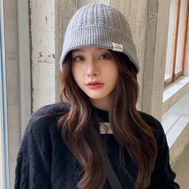 그린코코 겨울여자모자 여성 벙거지 니트 비니 털 모자