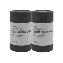 크린앤티슈 국내생산 일회용 뜯어쓰는 수세미 60매 1+1