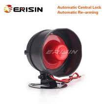 원격 시동 경보기 Erisin-ES185 범용 자동차 경보 시스템 사이렌 + 원격 중앙 잠금 키트 센서, 한개옵션0