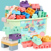 굿이벤트 소프트블럭 우이아이첫 블럭 장난감 교구 어린이집 선물 생일선물, 80pcs