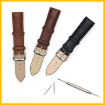 가죽시계줄 악어무늬 20mm 22mm 밴드 블랙 브라운