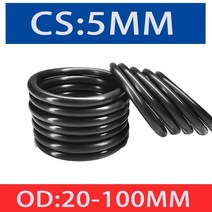 10 개몫 고무 링 NBR 씰링 O CS 5mm OD20-100mm O-링 씰 가스켓 와셔 자동차, 35 OD 60mm(5pcs)_01 5mm