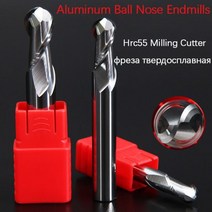 2 플루트 절단 hrc58 2mm 3mm 4mm 알루미늄 구리 가공 cnc 텅스텐 스틸 sprial 비트 밀링 커터 볼 노즈 엔드 밀 r1, r5x20xd10x100l