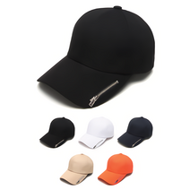 TN-(SN) 라인지퍼 볼캡 남녀공용 모자