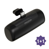 모즈온 일체형 도킹형 미니 5000mAH 보조배터리, C타입(1+1), 블랙