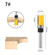 YUSUN 템플릿 트림 패턴 비트 코브 1/2 직경 카바이드 커터 라우터 목공 밀링 커터 목재용, 01 6.35x12.7x20, 01 6.35x12.7x20