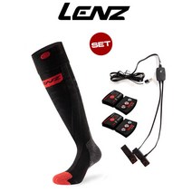 렌쯔 [LENZ] 발열양말 HEAT SOCK 5 0 TOE CAP SLIM + LITHIUM PACK RCB 1200