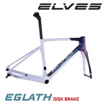 FNR ELVES 엘브스 에글라스 자전거 카본 프레임 로드 디스크 브레이크 EGLATH PRO DISC CARBON FRAME, 세라믹 화이트 앤 카멜레온 그린