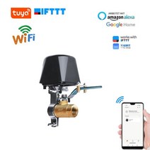 누수탐지기 tuya smart wifi water valve gas valve compatible with alexa google home 차단 컨트롤러, 와이파이 우리 플러그