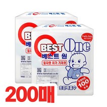 베스트원 신생아용 일자 기저귀 200개입 젤리응고제, 단품, 신생아