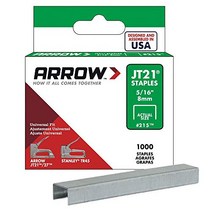 Arrow Fastener 215 Genuine JT21/T27 5/16-Inch Staples 1 000-Pack, 1