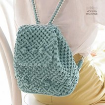 신나라-닷컴_손뜨개 백팩 만들기 2컬러 DIY 키트 마크라메 재료 세트 가방만들기 수예용 용품 수공예 바느질 뜨개질_ tlsskfk, 신나라_닷컴-옵션_민트