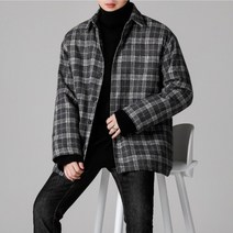 엘옴므 골드 체크 자켓