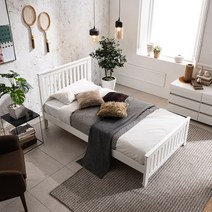 보니애가구 엘스카르 원목 침대 프레임 Q (매트포함), 마린그레이, Q프레임+코지 2937 파워 본넬 매트