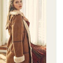 【백화점 입점 토끼털 안감 소프트 여성 롱 무스탕 코트】 0대30대