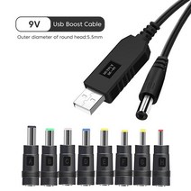 유심라우터 lte라우터 와이파이라우터 Olaf-USB-DC 전원 케이블 범용 USB-DC 잭 충전 코드 플러그 라우터, 03 9V Cable and 8 Tips
