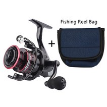 hfbirds 스피닝 낚시 릴 최대 드래그 12kg 금속 스풀 고속 잉어 낚시 릴 스피닝 바다 바닷물 릴, 6000 시리즈, 협력사, 낚시 릴과 가방