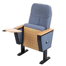 영화관의자 극장 강의실 세미나 체어 단체석 좌석, 하늘색+필기판