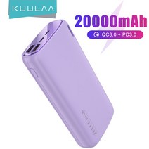 캠핑용 차박 인산철 220V 대용량 올인원 파워뱅크 보조 배터리 kuulaa power, qc pd 20000mah 블랙, 20000mAh