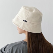 코듀로이 패치 버킷햇 남성 여성 겨울 벙거지
