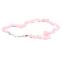 로즈 쿼츠 천연 크리스탈 스톤 목걸이 팔찌 레이키 힐링 미네랄 자갈 여성 쥬얼리