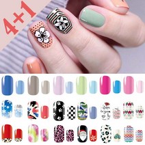 (4장+1개증정) 풀패치 쉽고 간단한 셀프네일아트 네일스티커, 1개, MDS1047