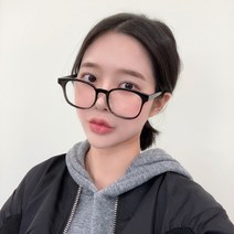하리몽드 여성 남성 라운드 프레임 뿔테 블랙 안경테