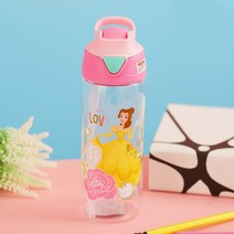 디즈니 만화 미키 마우스 키즈 컵 트라이탄 소재 bpa 무료 맥퀸 벨 미니 키즈 물병 귀여운 물병 누수 방지, 500ml