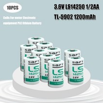 10pcs 3.6v saft 14250 ls14250 12aa 기본 배터리 ls14250 tl-5902 미터 전자 장비 plc 리튬 배터리 용 셀, 3.7 볼트