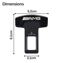 엠블럼 1/2pcs 자동차 금속 벨트 버클 자동 안전 클립 인테리어 액세서리 메르세데스 벤츠 AMG W203 CLA W204 W205 호환, 01 1pcs AMG
