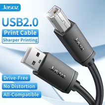 JasonUSB 프린터 케이블 고속 USB AB 2.0 남성 캐논 델 엡손 HP ZJiang 라벨 코드 8m 10m, CHINA_Black | 10m