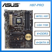 asus h97-pro lga 1150 마더보드 ddr3 마더보드 인텔 h97 32gb pci-e 3.0 sata 3 usb3.0 dvi atx for celeron g1850 c