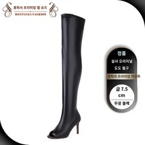 여성 워커힐 윙팁 하이탑 앵글부츠 빅사이즈 키높이 인박카001 LISA 동형 부츠 재즈 댄스 하이힐 피쉬 마우스 JAZZ 오픈 토드 페이턴트 레더 무릎 위 부츠 힐 댄스 슈즈 L사이즈