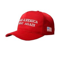 MAGA Hat Make America Great Again Donald Trump 슬로건 with USA Flag Cap 조정 가능 2024 미국 그레이트 야구 모자(레드)BGS