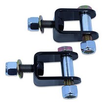 Spohn LSM-125-SBS-500 No Bind Lower Rear Shock Relocation Mounting Brackets with Shock Bolt Sleeves, 1, Black