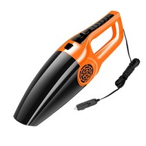 차량용 청소기 무선 미니 핸디 120w 3600mbar 자동차 진공 청소기 고 흡입 핸드 헬드 12v 미니 5 미터 국수 건식 및 습식 이중 사용 자동차 인테리어 청소기, 주황색