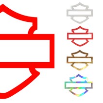 락모터스 오토바이 할리 로고 방패 스티커 신형 할리데이비슨 데칼 엠블럼 반사 바이크 해골 Harley Davidson, 대형(레드)