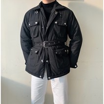 어니스트클래식 겨울 기획 남자 바버맛 벨트 사파리 필드 야상패딩자켓 2컬 2XL
