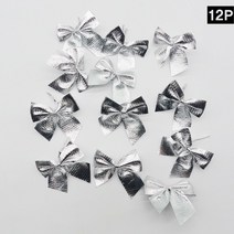 리본장식 크리스마스장식 트리장식 리본 -은색