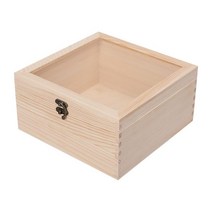 Royalways 경첩을 단 뚜껑 유품 노리개 상자 훈장을 가진 나무 상자 보석 진열장, 23cmx23cmx12cm, 목재, 목재