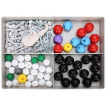 125 Pcs 분자 모델 키트 전자 궤도 화학 보조 도구 교사 학생 과학자 수업, [01] as shown