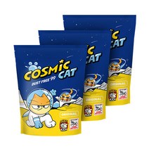 코스믹캣 고양이 모래 더스트프리99 오리지널 6kg (무향) 2+1, 단품