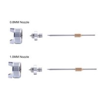 소독기 후끼 분사기 스프레이건 페인트 분무기 0810MM 스틸 노즐 HVLP 스프레이 건 H2000 자동차 페인팅 에어 브러시 가구 DIY 키트 수리 도구, 옵션01 0.8MM and 1.0MM