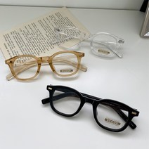 리솜 사각 UV차단 패션 뿔테안경 남자 여자 투명안경테 3col