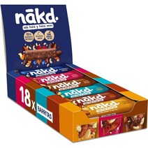 스페인 Nakd 낙드 생과일 견과류 바 무설탕 노슈가 에너지바 18 x 35g