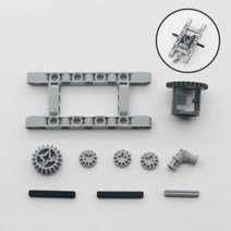 호환 테크닉 중국레고 기술 블록 MOC 벽돌 기어 액슬 핀 커넥터 휠 체인 링크 자동차 트럭 액세서리 교체 부품 세트, set 8