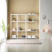 신형 국내산 무타공 조립식 앵글 선반 4단 5단 6단 사이즈다양 화이트, 1200X600, 2400